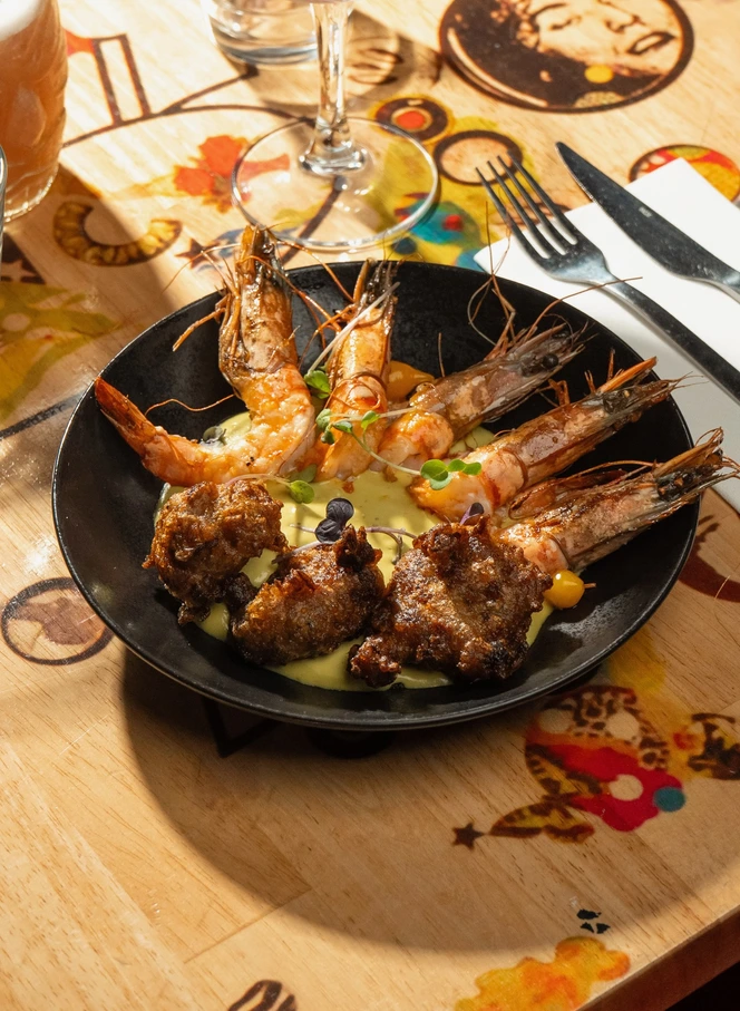 La Madrague — gambas grillées à la plancha